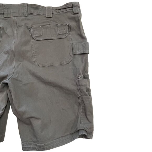Duluth Trading Co Mens 46 Gray Flex Fire Hose Cargo Shorts Utility Pockets - Picture 10 of 15